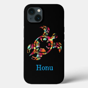 Rainbow Tribal Hawaiian Sea Turtle på Black