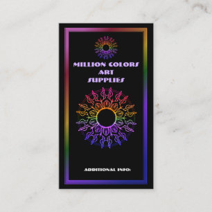 Rainbow Tribal Sol Affärskort 4 Visitkort