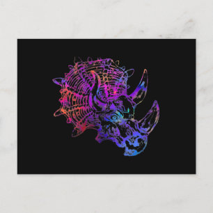 Rainbow Triceratops Dinosaur Vykort
