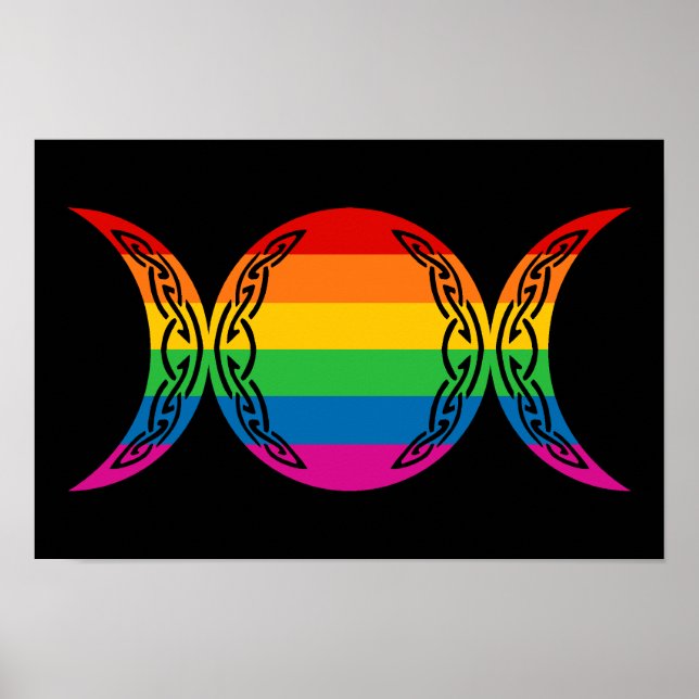 Rainbow Triple Goddess Symbol Poster (Framsidan)