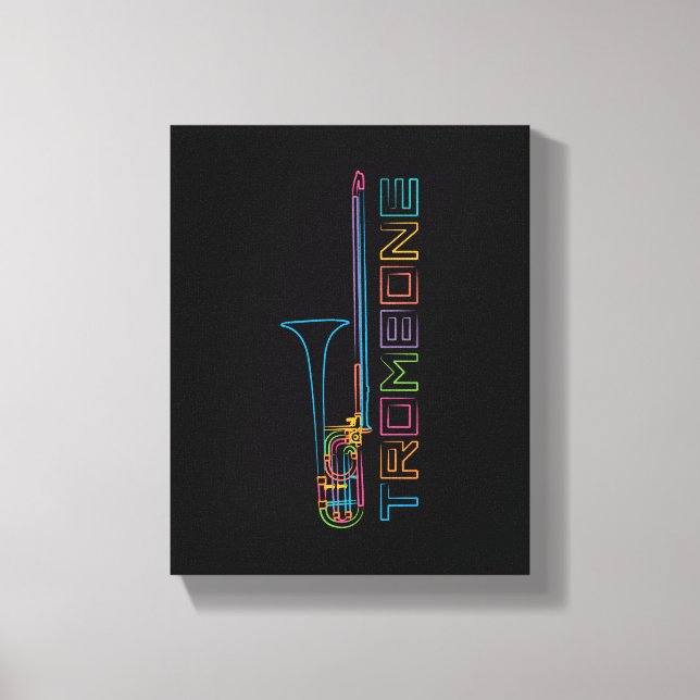 Rainbow Trombone Canvastryck (Framsida)