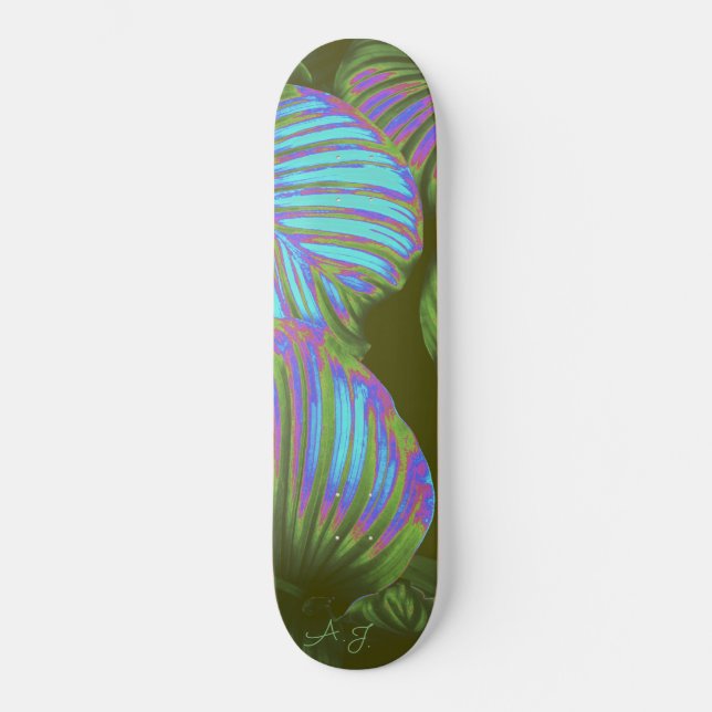 Rainbow Tropical Löv Mini Skateboard Bräda 18,5 Cm (Framsida)