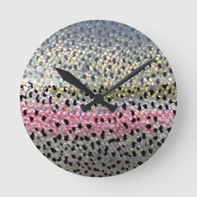 Rainbow Trout by PatternWear© Rund Klocka (Framsida)