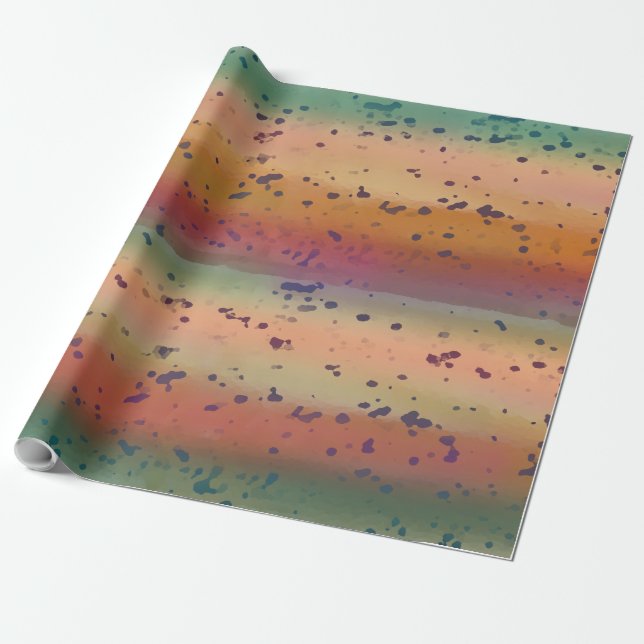 Rainbow Trout Fish Skin Roligt Speckled Mönster Presentpapper (Utrullad)