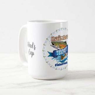 Rainbow Trout Fishing Personalized Illustration Kaffemugg