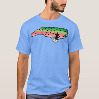 Rainbow Trout Fly Fish North olina State Karta Fly T Shirt