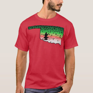 Rainbow Trout Fly Fish Oklahoma State Karta Fly Fi T Shirt