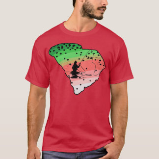 Rainbow Trout Fly Fish South olina State Karta Fly T Shirt