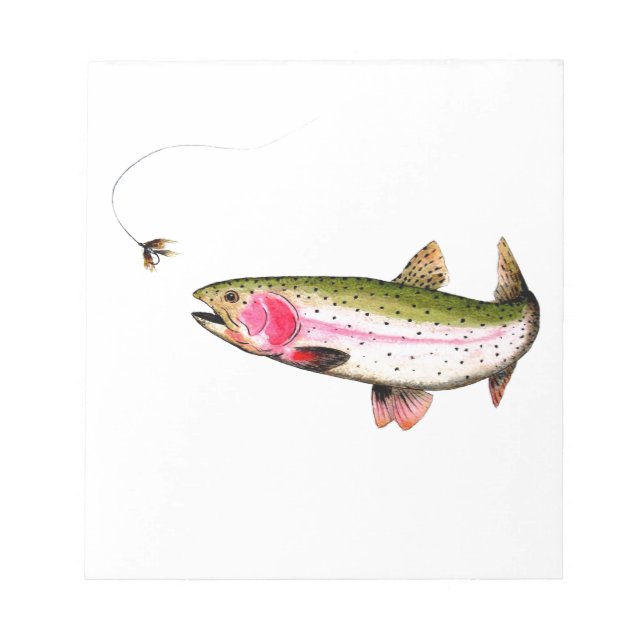 Rainbow Trout Fly Fishing Anteckningsblock (Framsida)