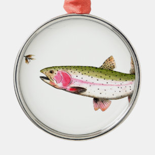Rainbow Trout Fly Fishing Julgransprydnad Metall