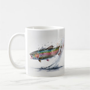 Rainbow Trout Flygfiske Monogram Kaffemugg