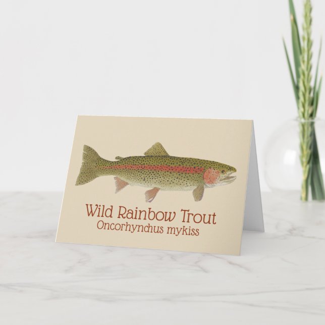 Rainbow Trout Hälsning Card Kort (Framsida)
