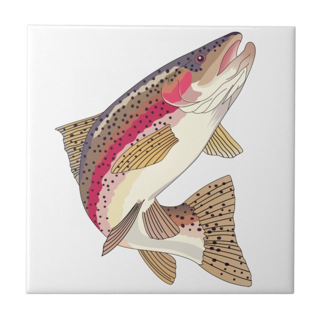Rainbow Trout Kakelplatta (Framsidan)
