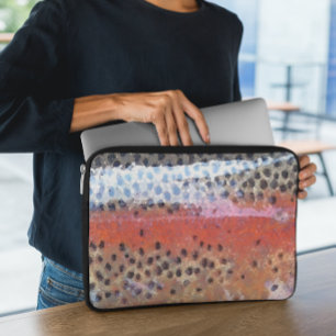 Rainbow Trout Skin Abstrakt Mönster Laptop Fodral