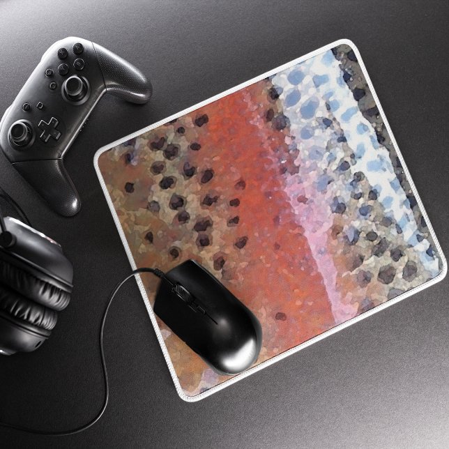 Rainbow Trout Skin Abstrakt Mönster Musmatta (Skapare uppladdad)
