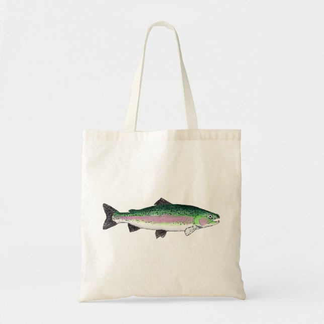 Rainbow Trout Tote Bag Tygkasse (Framsidan)