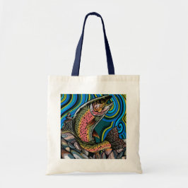 Rainbow Trout Tote Bag Tygkasse