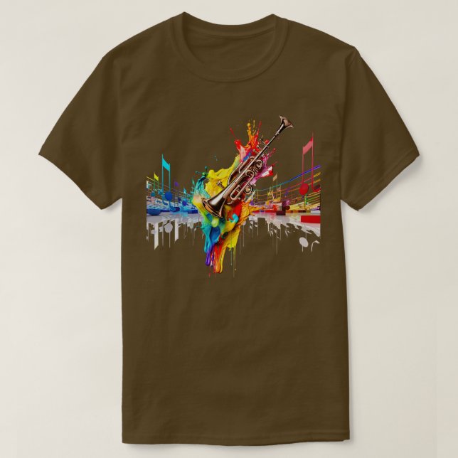 Rainbow Trumpet T Shirt (Design framsida)