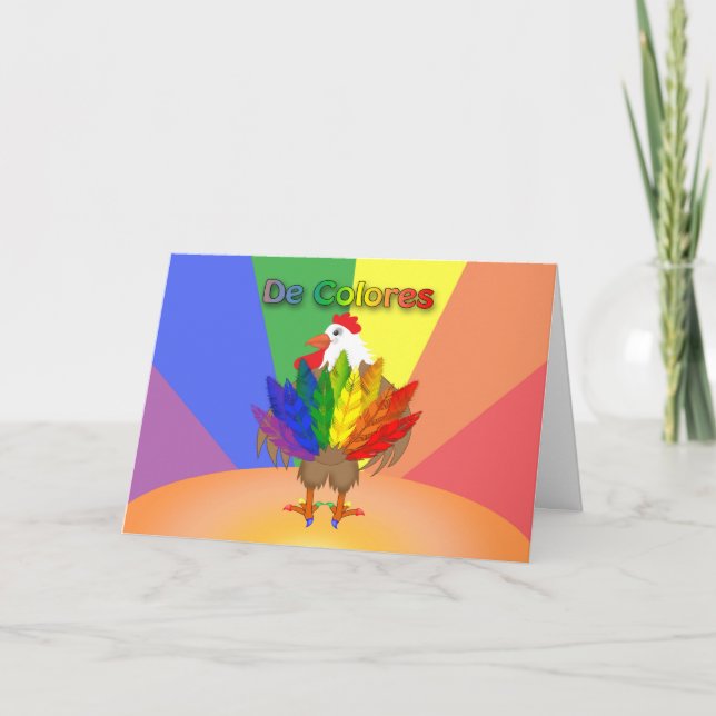 Rainbow Tupp De Colores Note Card Kort (Framsida)
