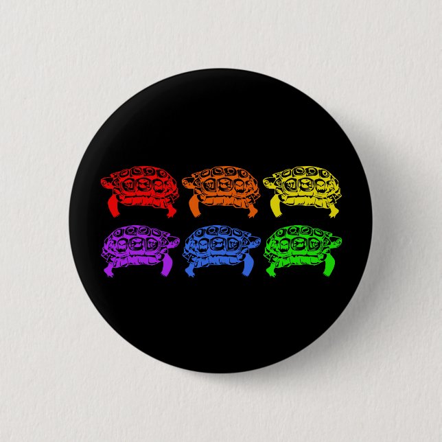 Rainbow Turtles Knapp (Framsida)