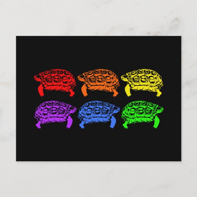 Rainbow Turtles Vykort (Framsida)