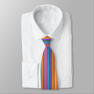 Rainbow Tutti Fruiti Stripe Necktie Slips