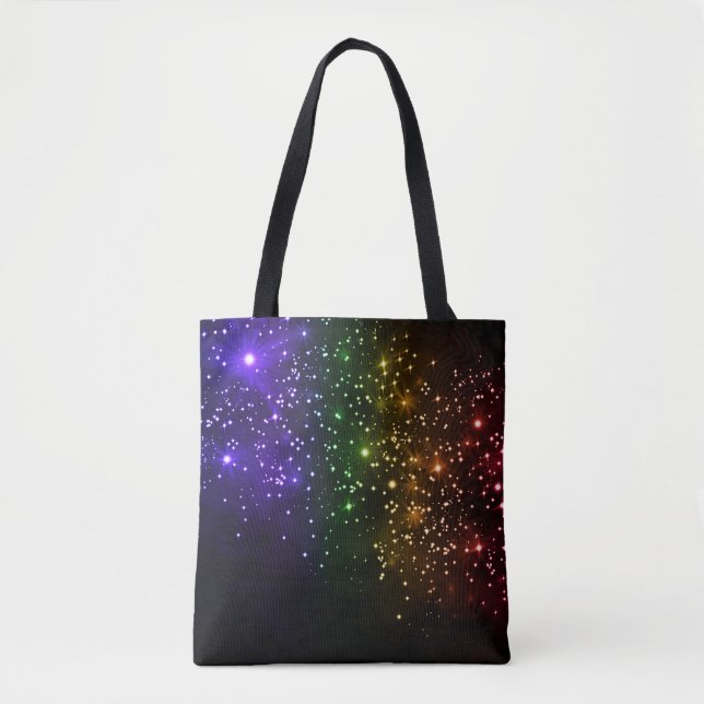 Rainbow Twilight Tote Bag Tygkasse (Framsida)