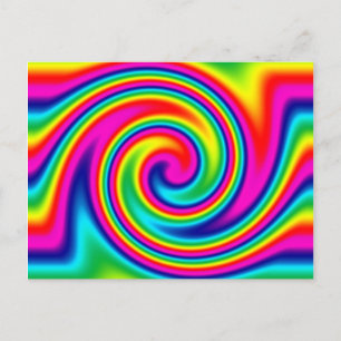 Rainbow Twirl Vykort
