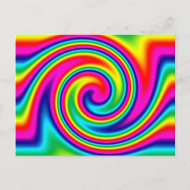 Rainbow Twirl Vykort (Framsida)