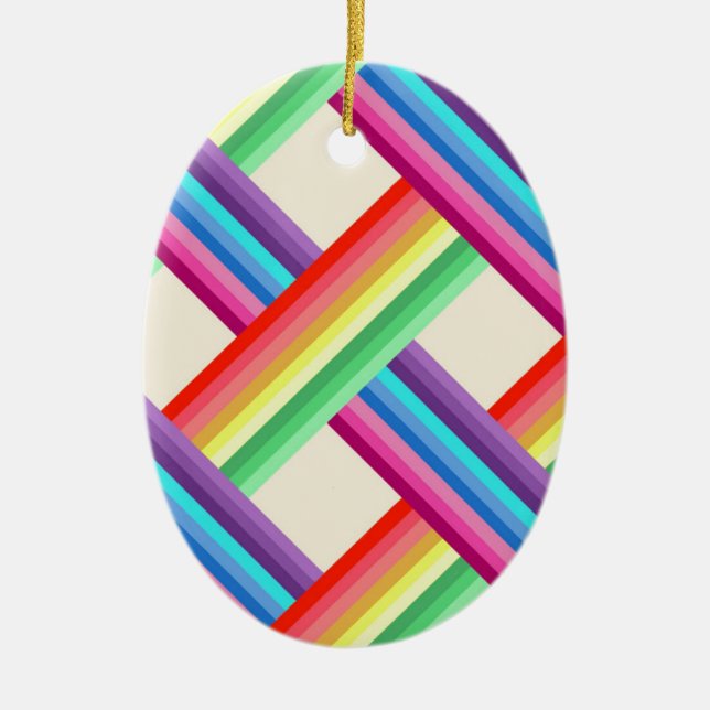 Rainbow Twist Julgransprydnad Keramik (Framsidan)