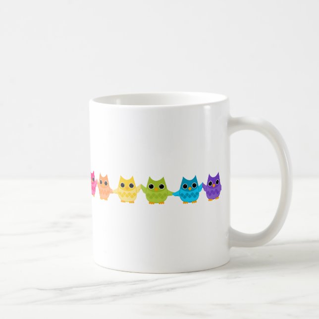 Rainbow Uggla Kaffemugg (Höger)