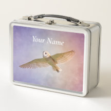 Rainbow Uggla Lunchbox - lägg till ditt namn
