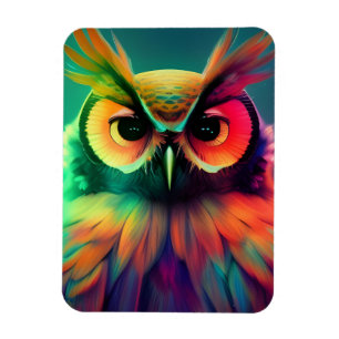 Rainbow Uggla Magnet