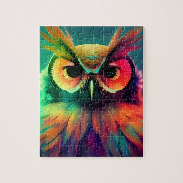 Rainbow Uggla Pussel (Vertikal)
