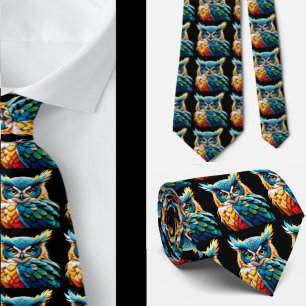 Rainbow Uggla Ugglor Magic Neckties