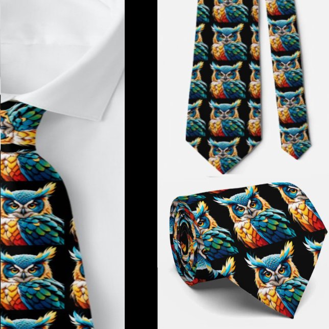 Rainbow Uggla Ugglor Magic Neckties (Skapare uppladdad)