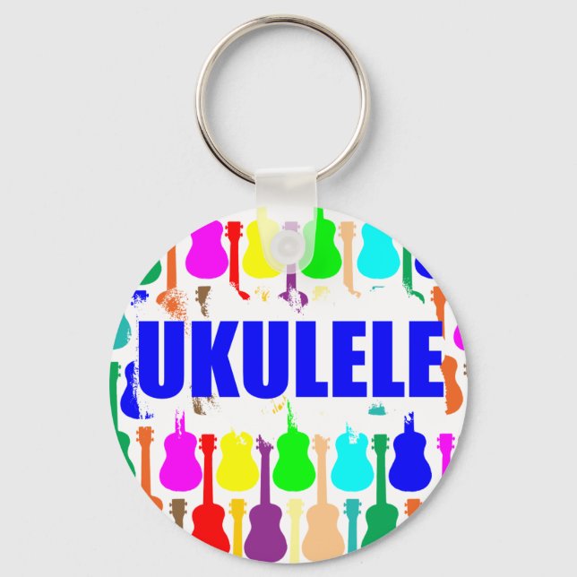 Rainbow Ukuleles Nyckelring (Framsida)