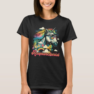 Rainbow Unicorn Acupuncturist T Shirt