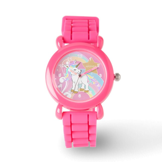Rainbow Unicorn Armbandsur (Framsida)