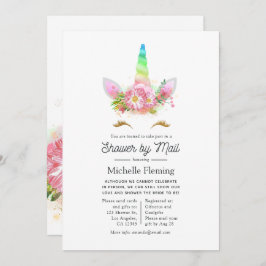 Rainbow Unicorn Baby Shower by Mail Inbjudningar