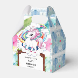 Rainbow Unicorn Baby Shower Presentaskar