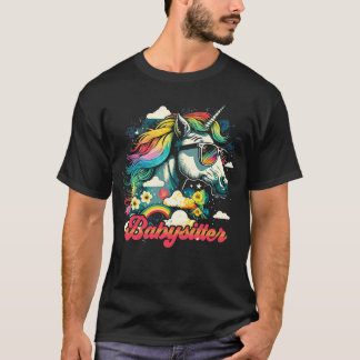 Rainbow Unicorn Babyvvakt T Shirt