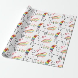 Rainbow Unicorn Birthday Custom Name Presentpapper