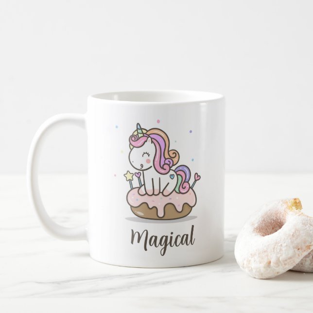 Rainbow Unicorn Cake Magic Coffee Mugg (Med munk)