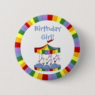 Rainbow Unicorn Carousel Birdday Knapp