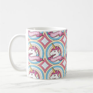 Rainbow Unicorn Circles Kaffemugg