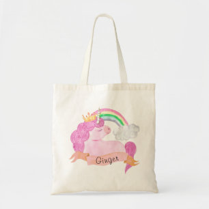🌈 Rainbow Unicorn Custom Name Kids' Apron Tygkasse
