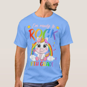 Rainbow Unicorn Cute Back to school Femte Klass Te T Shirt