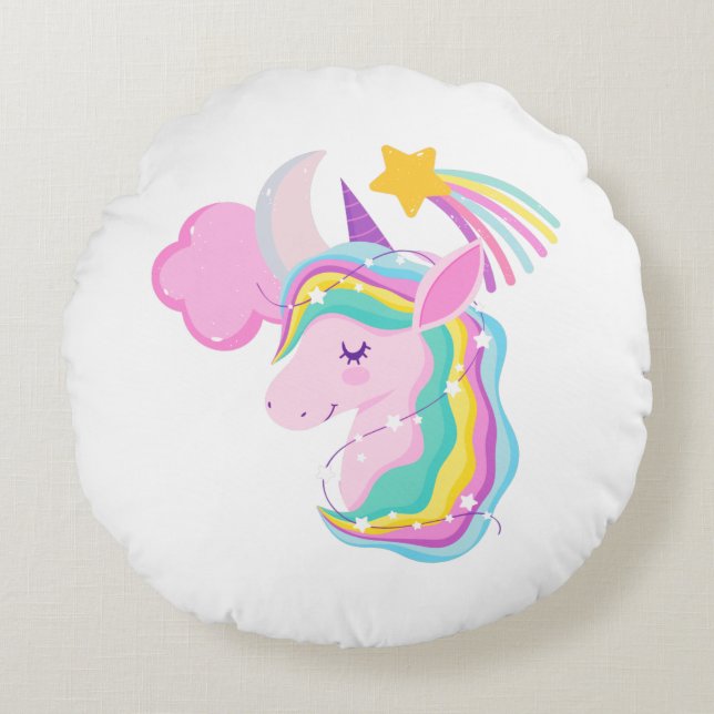 Rainbow Unicorn Dekorativ kudde (Framsidan)