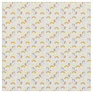 Rainbow Unicorn Fabric Tyg